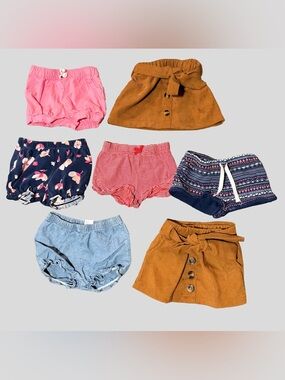 Baby Girl 6M Bundle Shorts Skirts Bloomers Lot Boutique Style